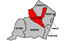 Korogwe Comfort Hotel location map Majengo Street Korogwe District